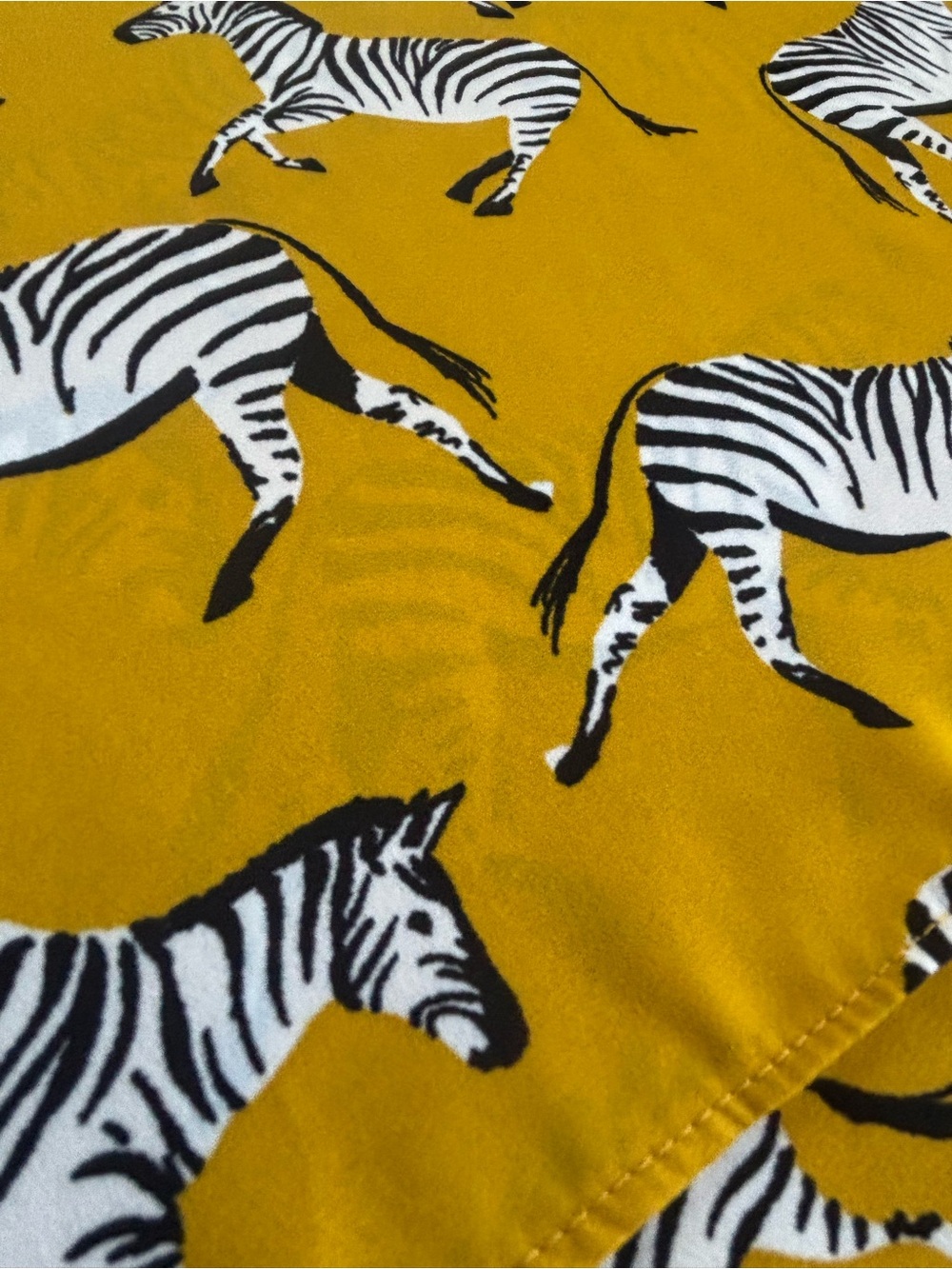 Ann Taylor Factory Mustard Yellow Zebra Print Sleeveless Layered Blouse XS - Picture 9 of 9